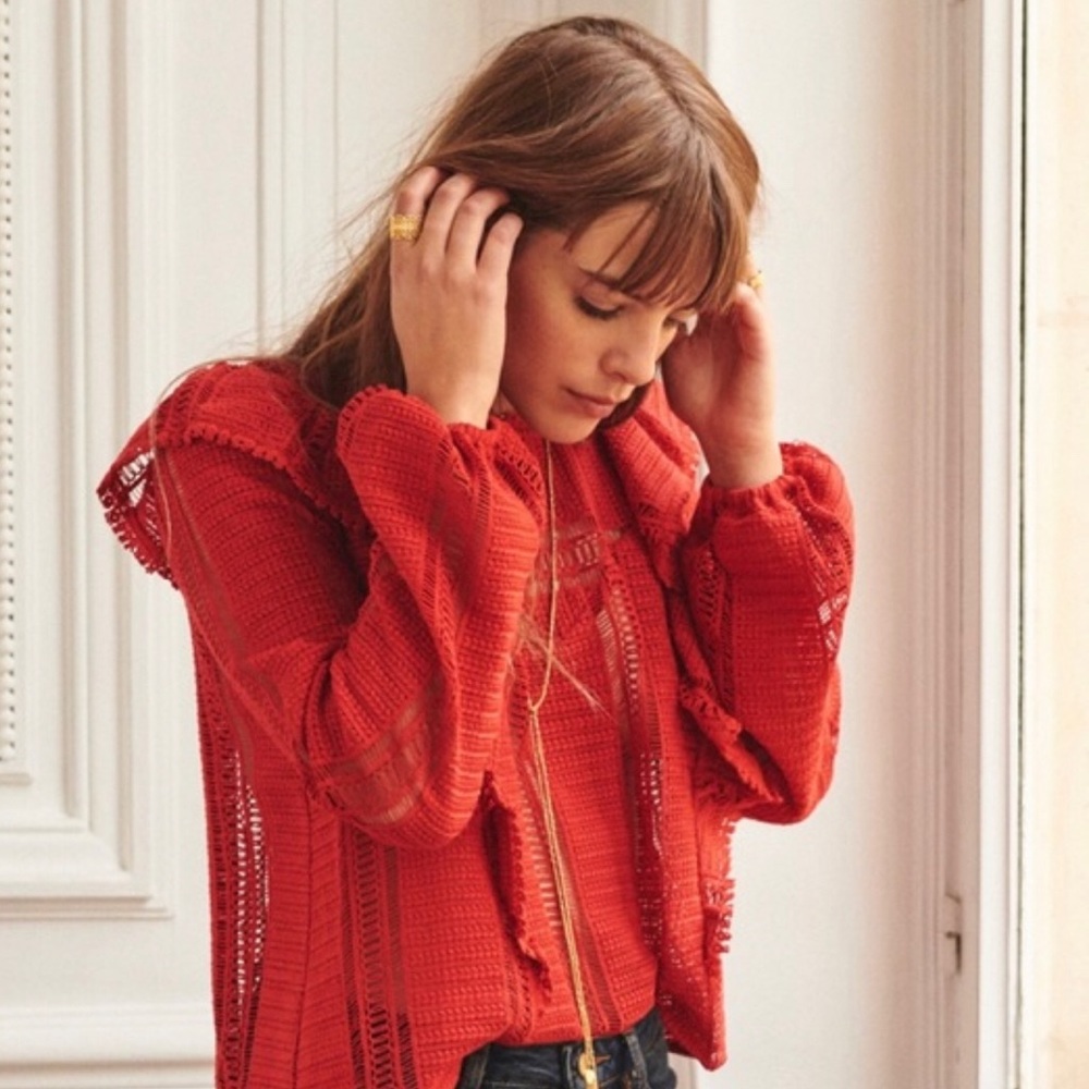 ISO looking for Sezane Lina Blouse white or red